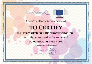 Certyfikat CodeWeek 2021